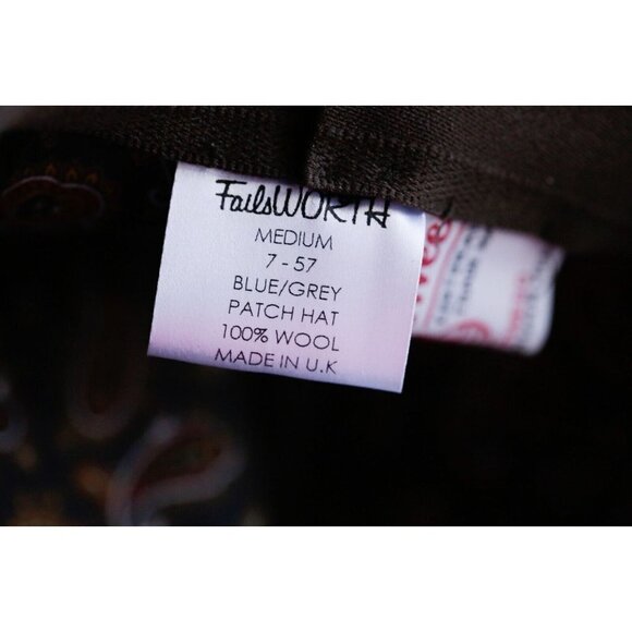 Brand NEW Failsworth Harris Tweed English Blue Plaid Unisex Wool Fedora Hat 7 - Picture 11 of 12
